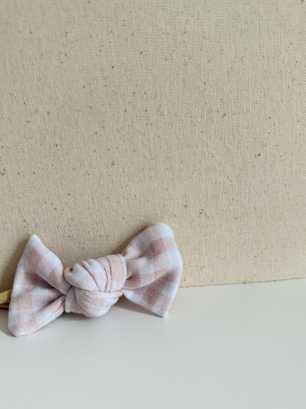 Pink gingham bow