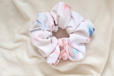 White Pastel Swim Scrunchie